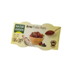 Desert bio cu orez si fructe rosii, 2x125g Natur Green