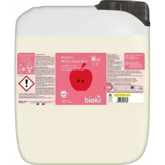 Detergent ecologic lichid pentru rufe albe si colorate, mere rosii, 5L - Biolu