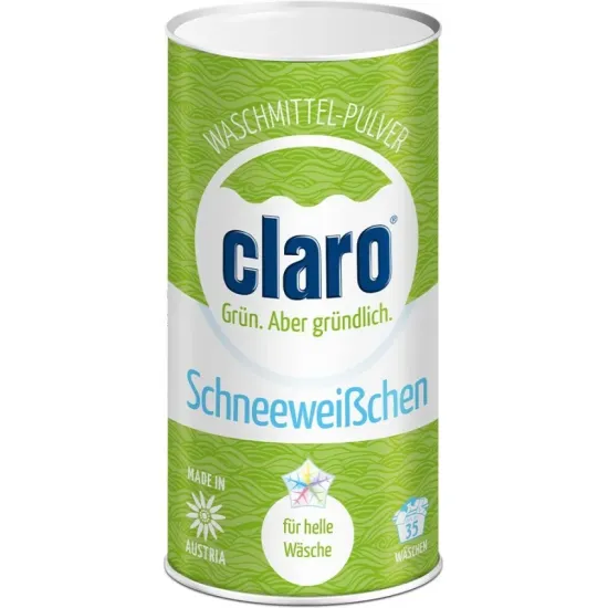 Detergent pulbere ecologica Alba ca Zapada, pentru haine deschise la culoare, 1kg Claro