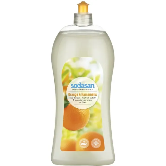 Detergent vase lichid cu balsam bio portocala 1L Sodasan