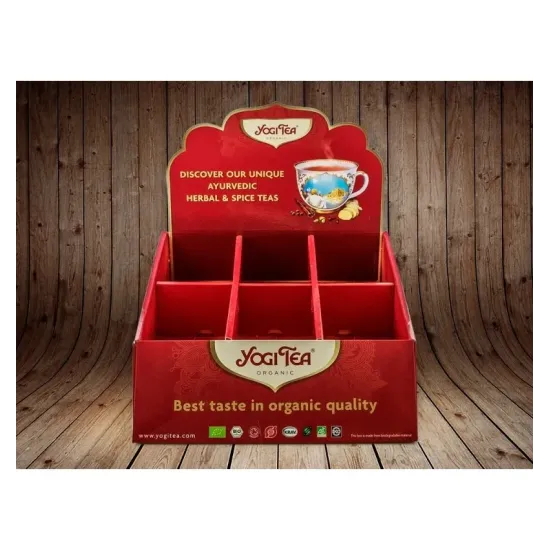 Display carton pentru 6 cutii ceai Yogi Tea