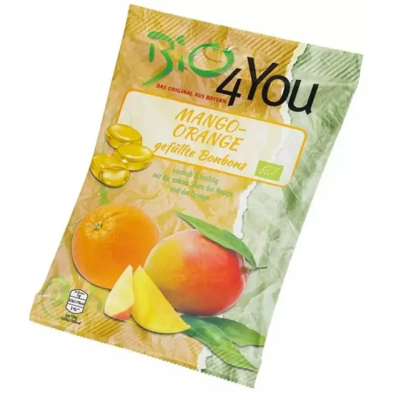 Dropsuri bio cu mango si portocale 75g Bio 4 You