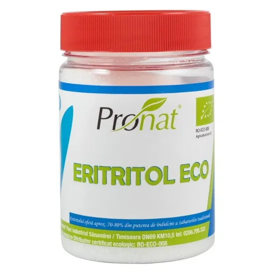 Eritritol bio inlocuitor de zahar, 200g Pronat