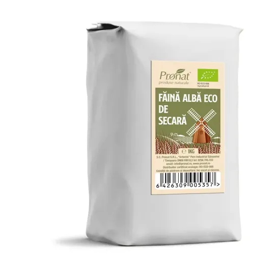 Faina alba bio de secara, 1kg Pronat