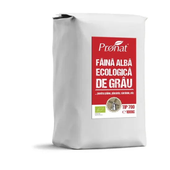 Faina alba de grau bio, 1kg tip 700 Pronat