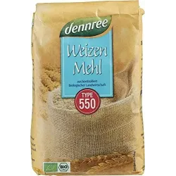 Faina alba de grau tip 550 bio 1 kg, Dennree Faina alba de grau tip 550 bio 1 kg, Dennree