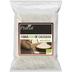 Faina bio de cassava extra fina (tapioca / manioc), 1000g Pronat Faina bio de cassava extra fina (tapioca / manioc), 1000g Pronat