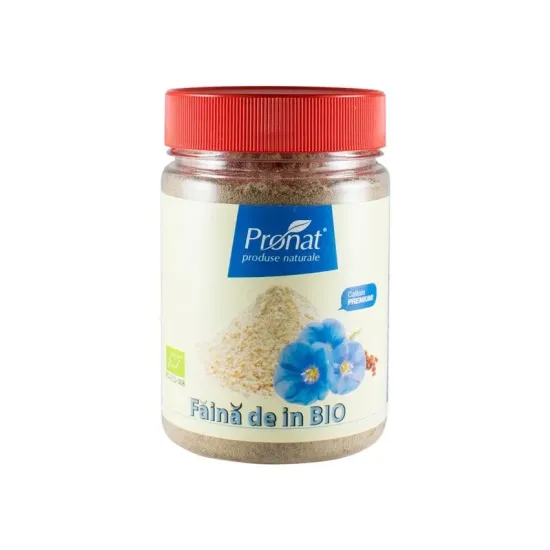 Faina bio din seminte de in, 150g Pronat