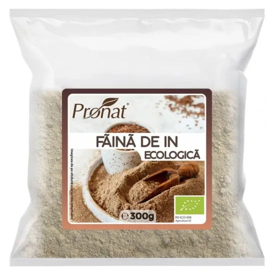 Faina bio din seminte de in, 300g Pronat