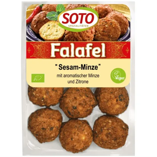 Falafel bio vegan cu susan si menta, 220g Soto