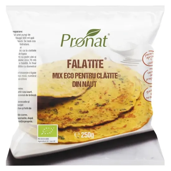 Falatite® Mix bio din faina de naut cu condimente pentru clatite, 250g Pronat