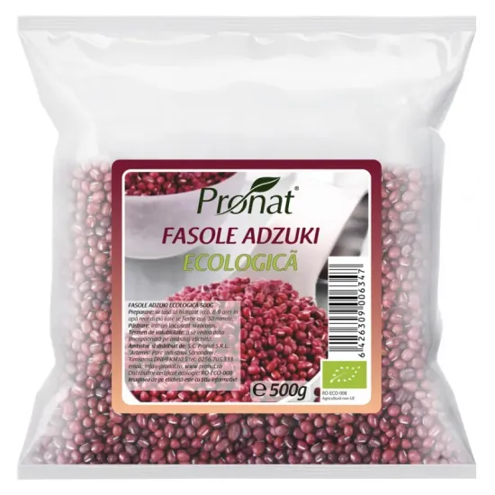 Fasole Adzuki bio, 500g Pronat