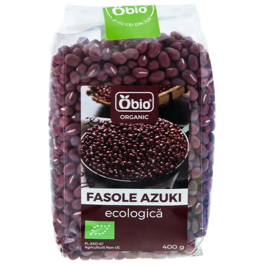 Fasole azuki bio 400g Obio