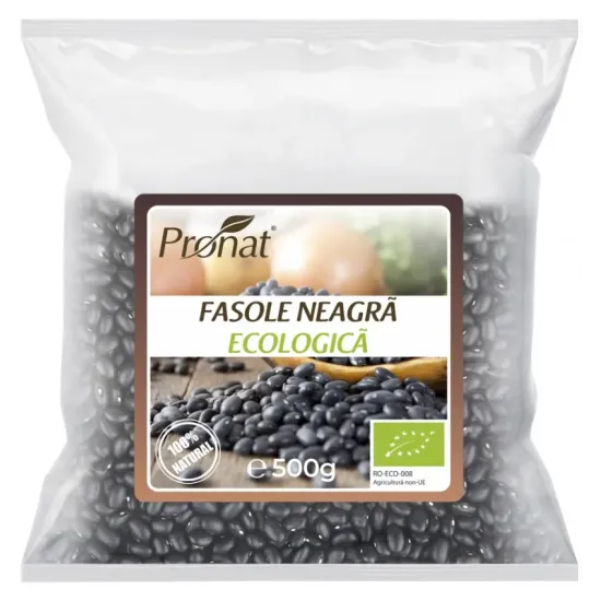 Fasole neagra bio, 500g Pronat