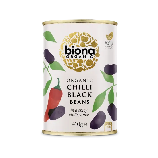 Fasole neagra in sos chilli 410g Biona