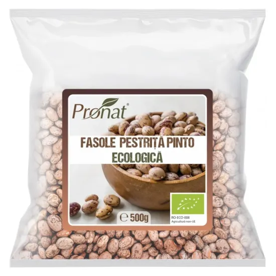 Fasole pestrita bio Pinto Borlotti, 500g Pronat