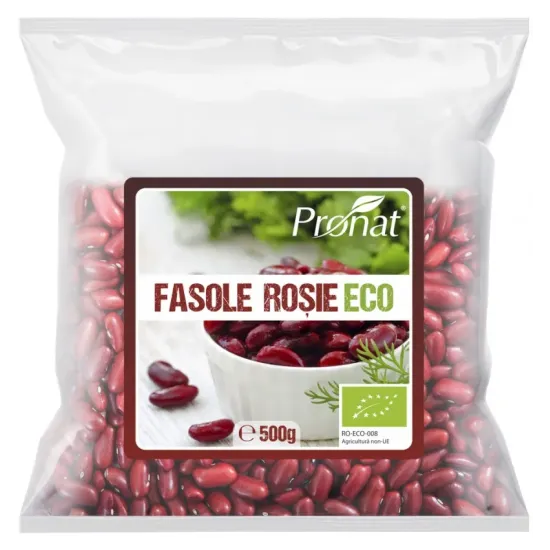 Fasole rosie bio, 500g Pronat