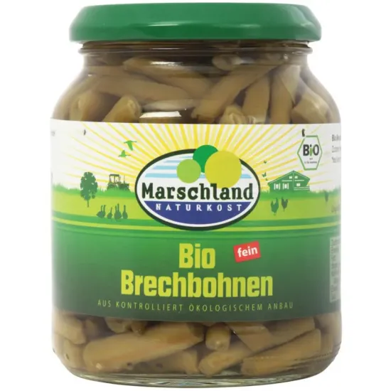 Fasole verde bio, 340 / 185g Marschland Naturkost