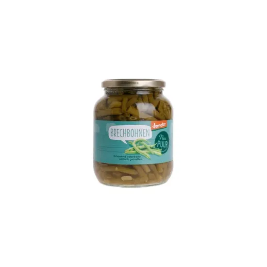 Fasole verde bio, 680g Nur Puur