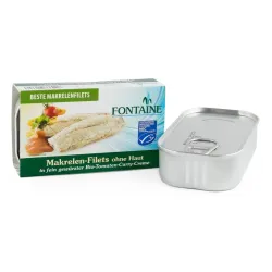 File de macrou fara piele in sos bio de rosii si curry, 125g Fontaine