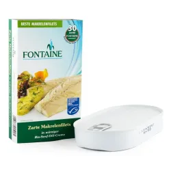 File de macrou fraged in sos picant de mustar bio, 200g Fontaine