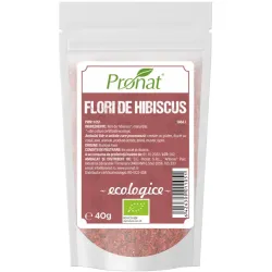 Flori de hibiscus bio, maruntite, 40g Pronat