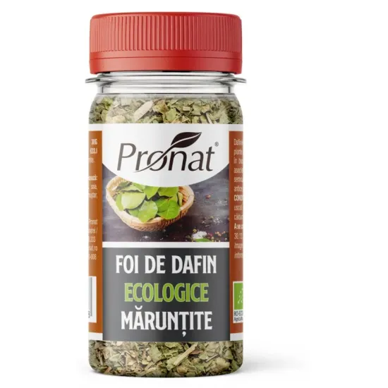 Foi de dafin bio, maruntite, 30g Pronat