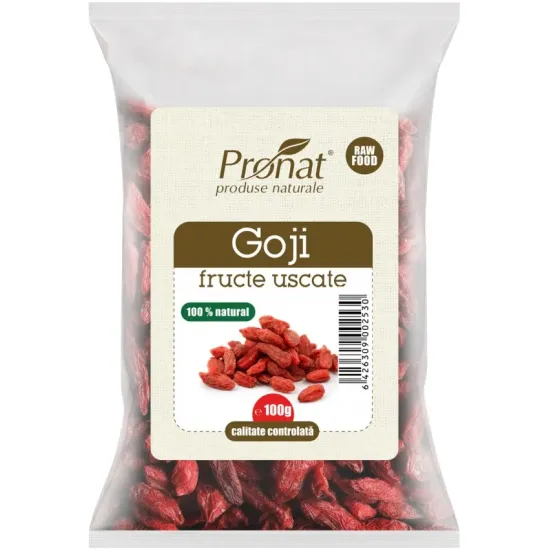 Fructe goji natur, 100g Pronat