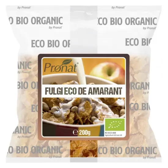 Fulgi bio de amarant, 200g Pronat