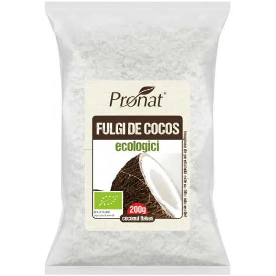 Fulgi bio de cocos, 200g Pronat