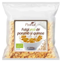 Fulgi bio de porumb si quinoa, 200g Pronat Fulgi bio de porumb si quinoa, 200g Pronat