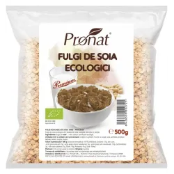 Fulgi bio de soia, 500g Pronat Fulgi bio de soia, 500g Pronat
