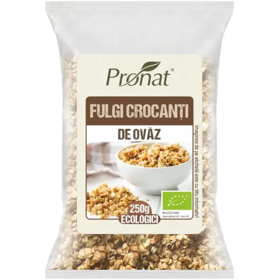 Fulgi crocanti bio de ovaz 250g Pronat