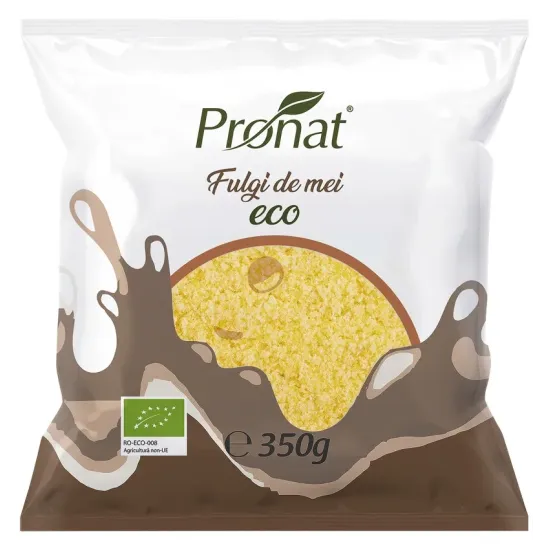 Fulgi de mei bio, 350g Pronat