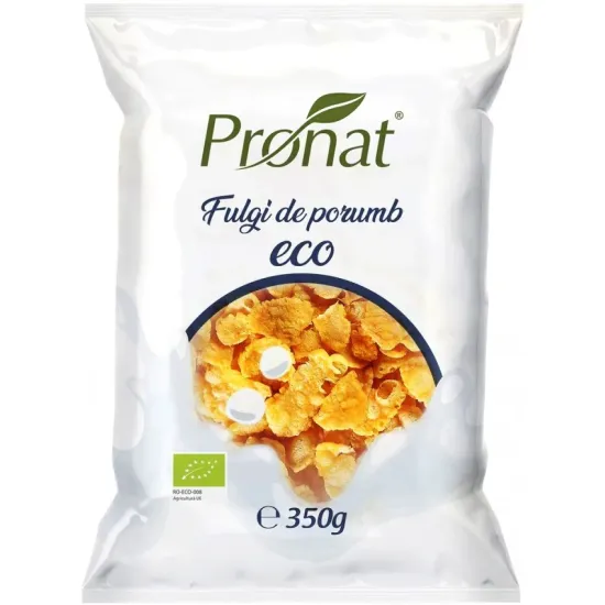 Fulgi de porumb bio, 350g Pronat