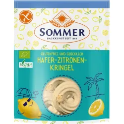 Fursecuri bio din ovaz, fara gluten, cu lamaie, 100g Sommer Fursecuri bio din ovaz, fara gluten, cu lamaie, 100g Sommer