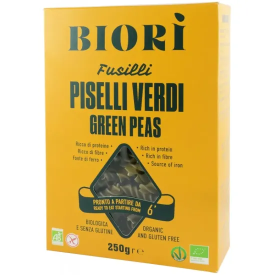 Fusilli bio din mazare 250g Biori