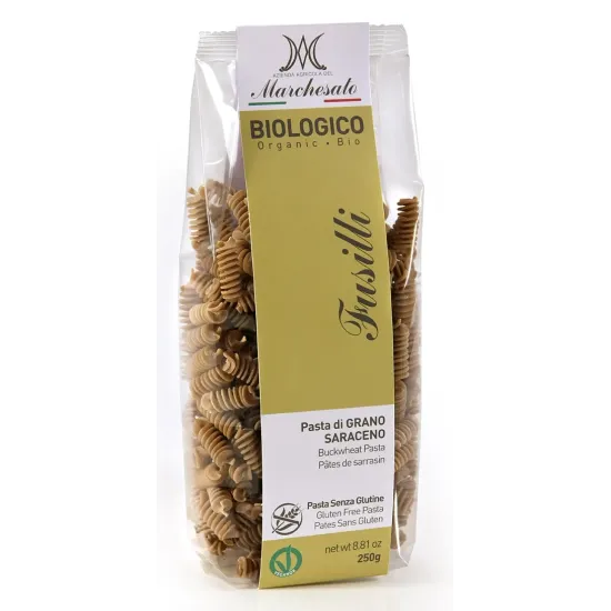 Fusilli din hrisca bio fara gluten 250g Marchesato