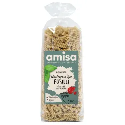 Fusilli din orez integral fara gluten eco 500g Amisa