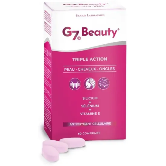 G7 Beauty®, Piele, par si unghii, 60 capsule Silicium