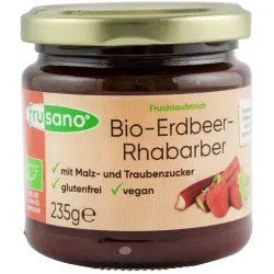 Gem bio de capsuni si rubarba, 235g Frusano