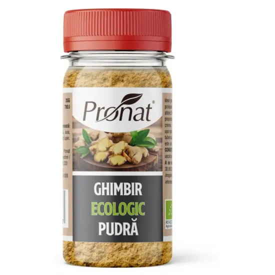 Ghimbir bio, macinat, (pudra) 35g Pronat