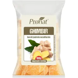 Ghimbir pudrat bucati, 100g Pronat Ghimbir pudrat bucati, 100g Pronat