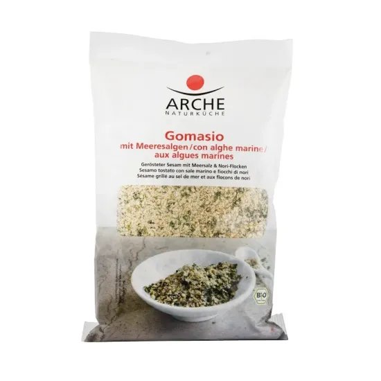 Gomasio bio cu sare de mare si alge marine, 200g Arche