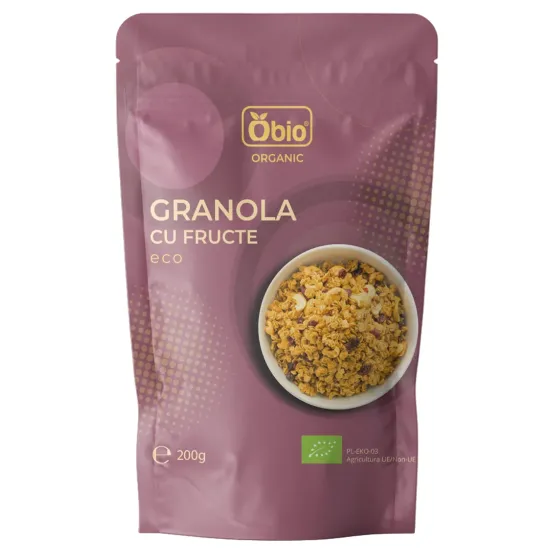 Granola cu fructe bio 200g Obio