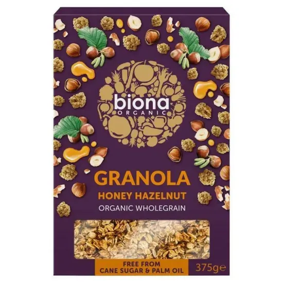 Granola cu miere si alune de padure bio 375g Biona