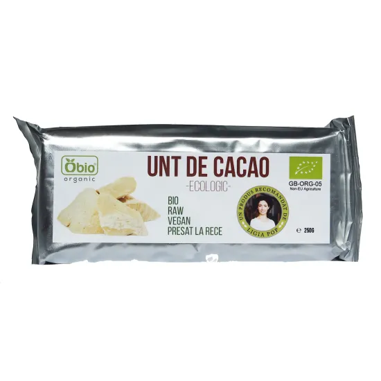 Grasime de cacao raw eco 250g Obio