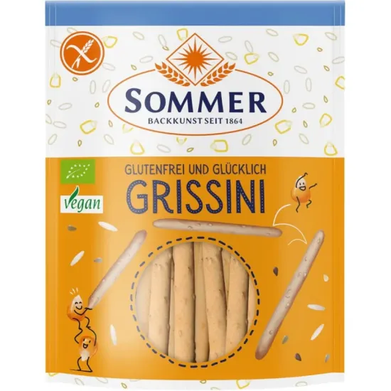 Grisine bio cu susan, fara gluten, 100g Sommer