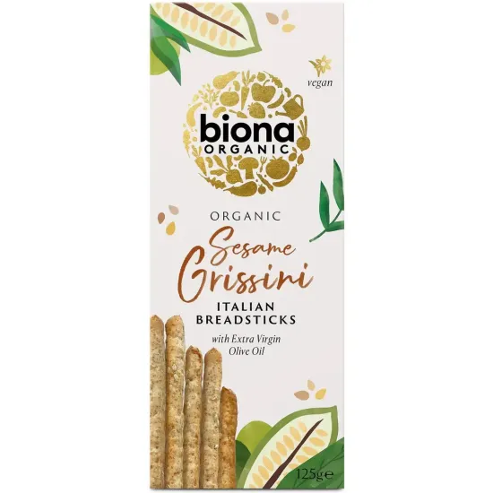 Grisine cu susan si ulei de masline bio 125g Biona