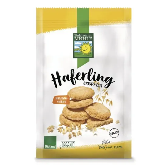 Haferling biscuiti bio crocanti din ovaz, 125g Bohlsener Muhle